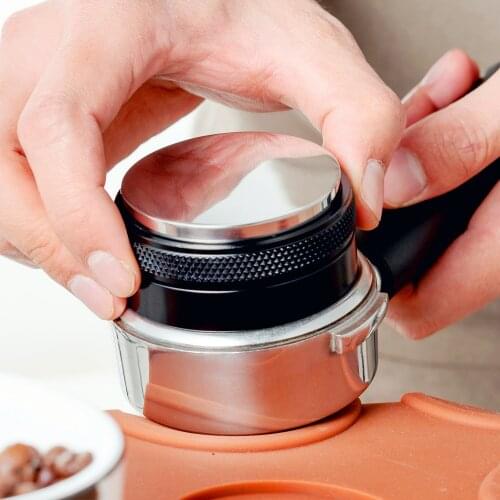 58mm Coffee Distributor & Tamper, Stainless Steel Coffee Leveler Dual Head Coffee Leveler Adjustable Depth Espresso Hand Tamper