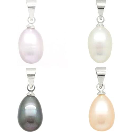 DoreenBeads 10PCs Mixed Color Charms Freshwater Cultured imitation Pearl Drop Shaped Pendants DIY Making Necklace Women Jewelry