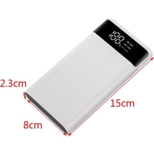 Dual USB QC3.0 6x18650 Batteries DIY Power Bank Box Holder Case Quick Charger D08A