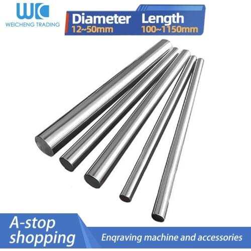 Linear shaft CNC Diameter 12/16/17/18/19/20/25/30/35/40/50mm Length100-1150mm chromed linear rail round rod for 3d printer