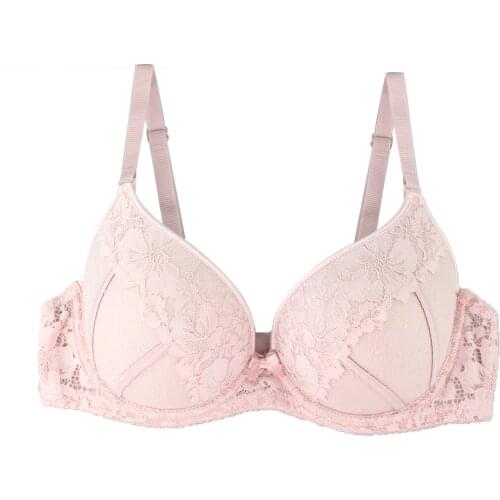 Mierside 1195c Push Up Bra High-Quality And Beautiful Bra Floral Lace Trim For Womens Underwear