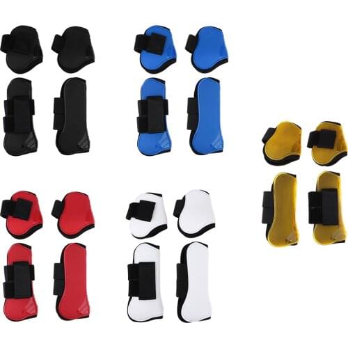 Brushing Boot Horse Stable Neoprene Travel Boots Leg Protection Wrap Set Of 4 Equipment For Horse