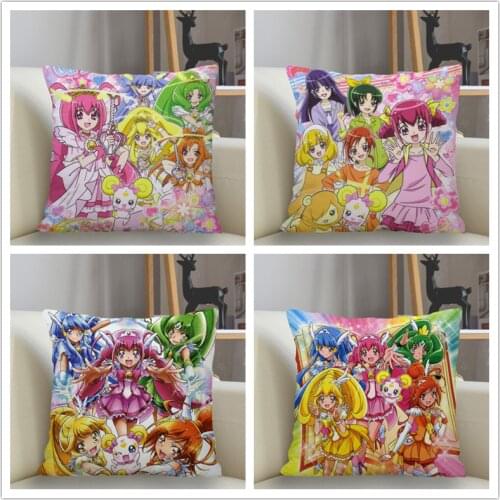 Musife New Custom Smile Precure! Pillowcase Sofa Decorative Cushion Cover Pillowcase Home Decor Drop Shipping Wholesale