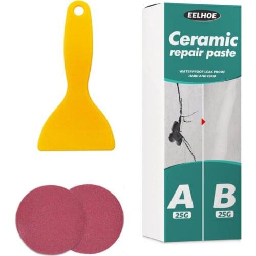 50ml Tile Repair Paste Repair AB Glue Set Ceramic Crack Repairing Agent Adhesive Set Bathroom Tub Floor Ceramic Repair Paste