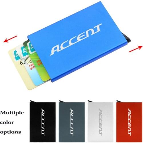 Car Card Package Holder Wallet Leather Business Bank Card Case Credit Card for Hyundai ACCENT Solaris I30 Creta Ix35 I40 Mistra