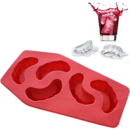 Halloween Creative Gift Baking Tools Cakes Cookie Stencil 5 Tooth Silicone Molds Vampireice Grid Ice Cubes Diy Chocolate Mold