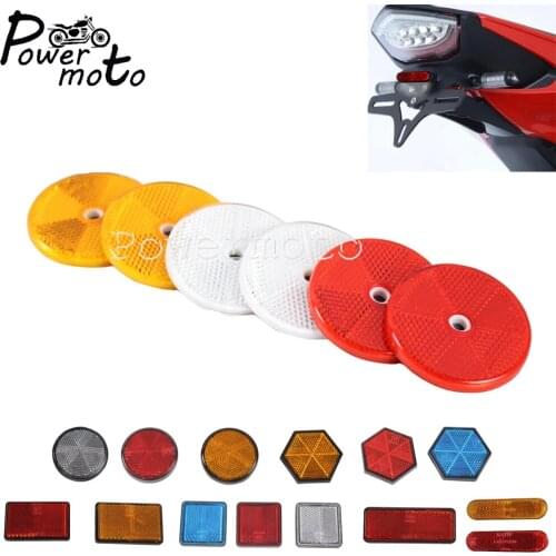 For Harley Touring Sportster Cafe Racer Honda Suzuki Red/Yellow/White Motorbike Warning Reflective Tape Sticker Safety Reflector