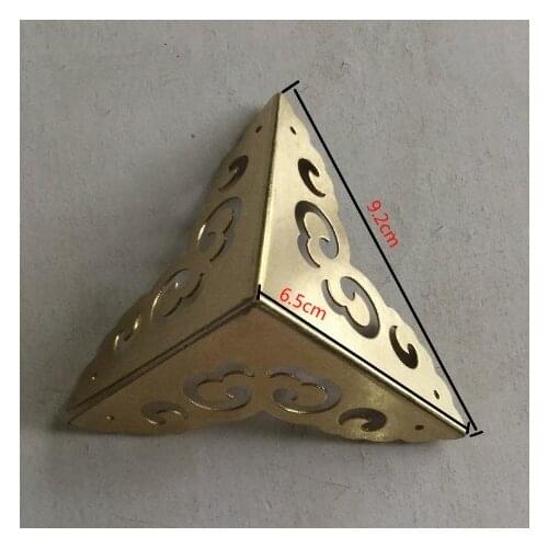 Corner Brackets Antique copper corner angle / hardware furniture accessories / copper three wooden flower
