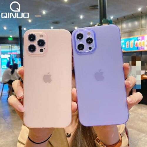 Ultra Thin Matte Silicone Phone Case For iPhone 11 12 Pro Max Mini XS 8 Pluss 7 Plus XR X SE 2020 Bumper Soft Transparent Cover
