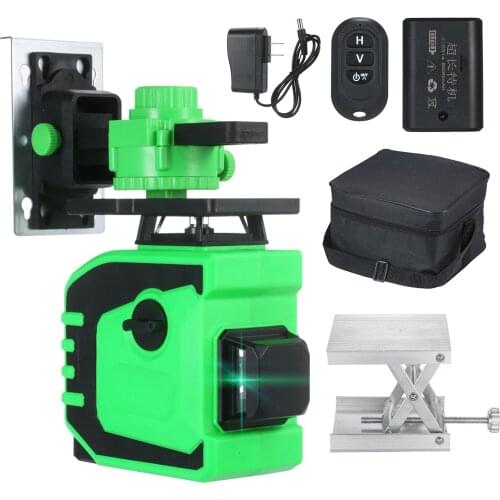 12 Lines Laser Level Tool Self Leveler Spirit Level Green Beam Self-Leveling Laser Level 360 82ft Horizontal & Vertica