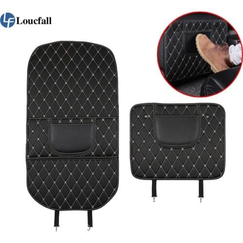 Waterproof Seat Back Protector Cover PU Leather Anti-Child-Kick Pad for Car Universal Auto Anti Mud Dirt Pads with Storage Bag