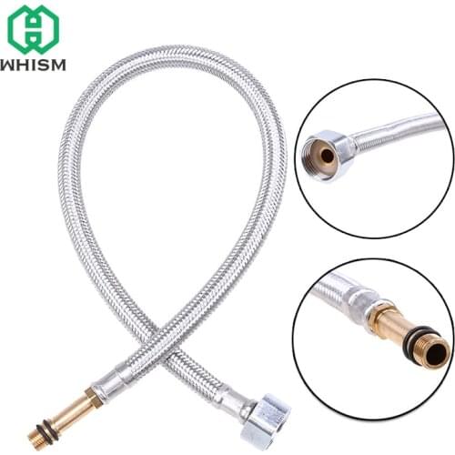 WHISM 40/50cm Stainless Steel Plumbing Shower Hose High Quality Faucet Connect Pipe Hose Flexible Bathroom Shower Hose Tube Head