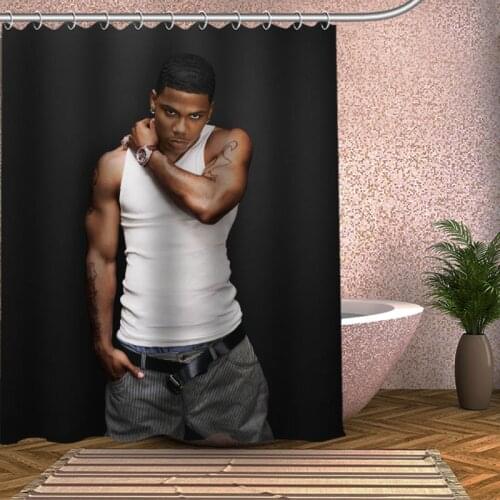 Nelly Shower Curtain Eco-friendly Modern Fabric polyester Custom Bath Curtains Home Decor Curtains