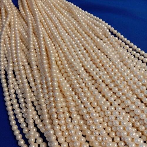 DIY PEARL BEADS,16 inch,8-9 mm high luster white near round egg 100% nature freshwater pearl without nuclear,high luster