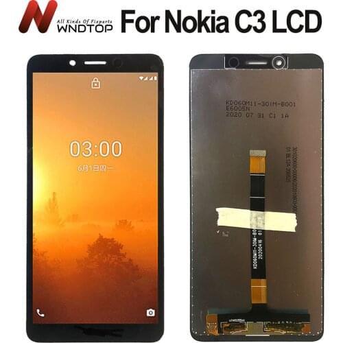 5.99'' Tested LCD For Nokia C3 LCD Screen Display Touch Panel Digitizer Assembly LCD For Nokia C3 Screen Replacement