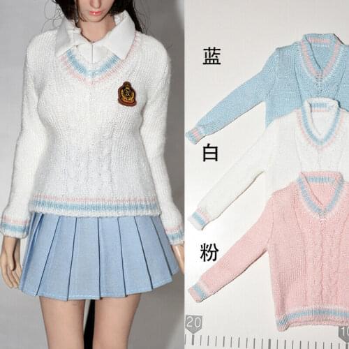 1/6th School Uniform Sweater Model for 12" Female Body Figure