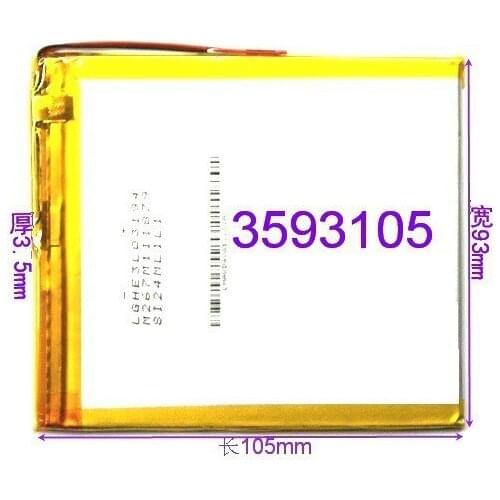 1PCS 3.7V 4500mah brand batteries V972 9.7 inch quad-core version of Battery 3593105 new A battery