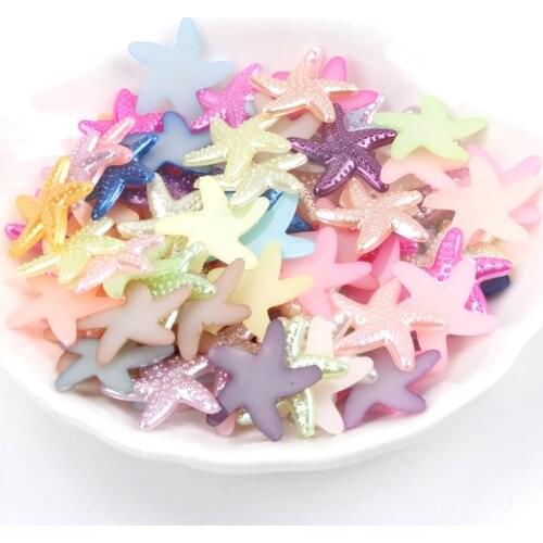 100pcs 18mm Haft Starfish Pearl Decoration Crafts Flatback Cabochon Embellishments For Scrapbooking Kawaii Cute Diy Accessories