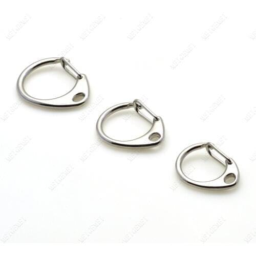 100pcs Keyrings Metal Hook Keychain Split Ring DIY Making Accessories Silver