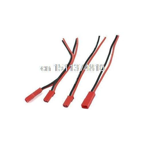 2 Pair RC Motor Charger 20 AWG Two Wire Male Female JST Plug Adapter Set