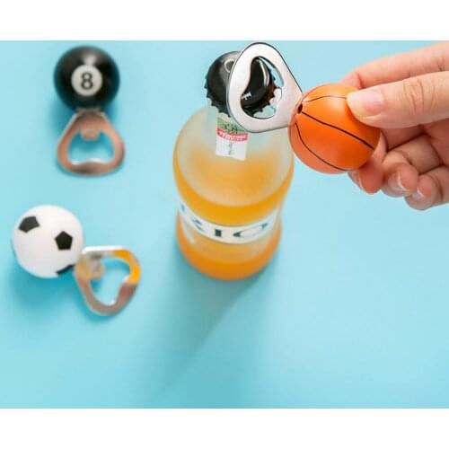 3PCS Cute Wine Bottle Opener Carton Ball Shape Metal Fridge Magnet Kitchen Tools