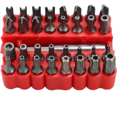 33pcs Security Bit Set with Magnetic Extension Bit Holder Tamper Star Screwdriver Bits Set Quick Release Bit Holder
