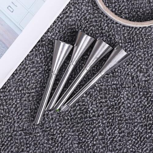 4 Stainless Steel Nozzles Cake Pastry Puffs Making Mould Cream Icing Piping Nozzle Tip Baking Injector DIY Cakes Decorating Tool