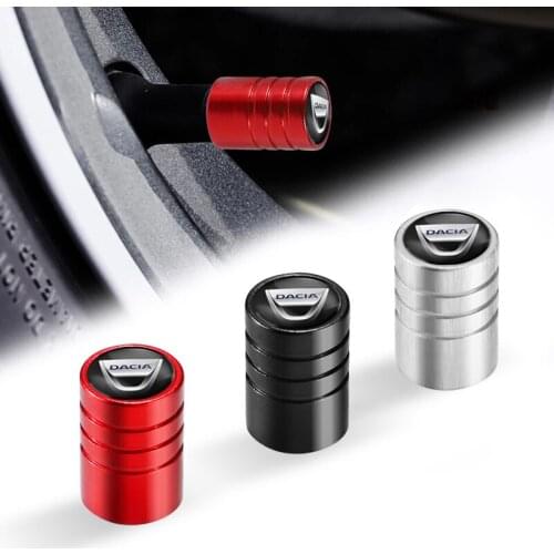 4PCS Metal Alloy Car Wheel Tire Valve Stem Caps Accessories For Dacia Duster Logan Sandero Lodgy Dokker Sandero Stepway