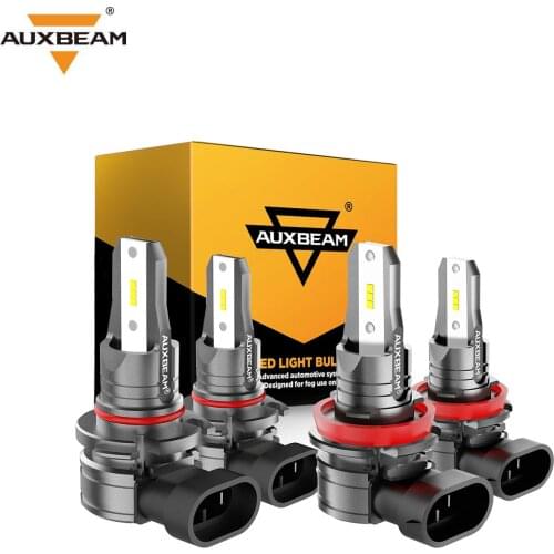 Auxbeam 2 Pair 9005+H11 Car Headlight LED Bulbs CSP Chip Integrated LED 60W 6500K High Brightness for Auto Headlamp Series F-Z6