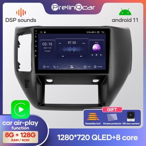 Prelingcar Android 10.0 NO 2 din DVD Car Radio Multimedia Video Player GPS Navigation For NISSAN PATROL 2011 12 13 14 2015 DSP