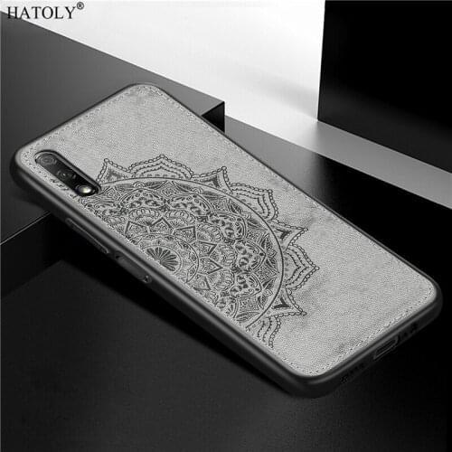 For Huawei Honor 9X Case Luxury Silicone TPU Frame Anti-knock Bumper Cloth Hard Back Cover For Honor 9X Phone Case For Honor 9X