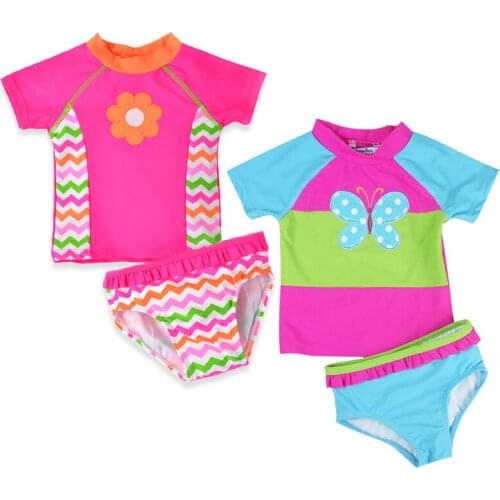 Baby Bikini Sets Girls Swimsuit Infant Bathing Suits Summer Girls Two Pieces Swimwear Newborn Shorts Beach T-shirt