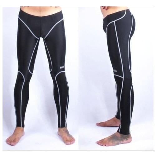 Long chlorine resistant/wateproof mens swimsuits competition mens swimwear male swimming pant