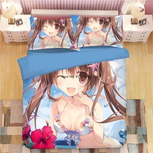 Tokisaki Kurumi Bedding Set Cartoon Anime Duvet Covers Pillowcases 3D Printed Comforter Girls Bedding Sets Bed Linen Bedclothes