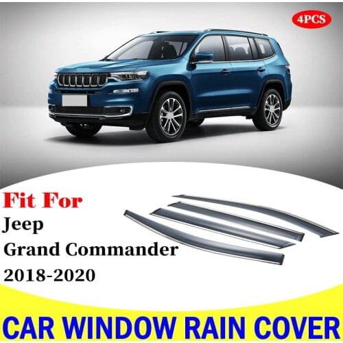 For Jeep Grand Commander window visor car rain shield deflectors awning trim cover exterior rain cover trim car accessories
