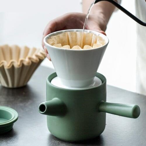 450ml Creative Hand Made Coffee Pot Filter Ceramic Coffee Filter Cup Set Household Portable Coffee Utensils Kitchen Accessories