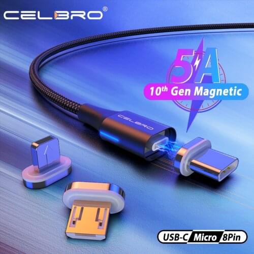5A Usb Type C Magnetic Cable Super Fast Charging Charge Magnet Usb cabos for huawei mate 30 p30 pro p20 Cavo Magnetico Microusb