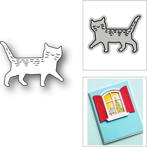 New Pretty Cat kitten Animal 2020 Metal Cutting Dies for DIY Scrapbooking and Card Making Decorative Embossing Craft No Stamps