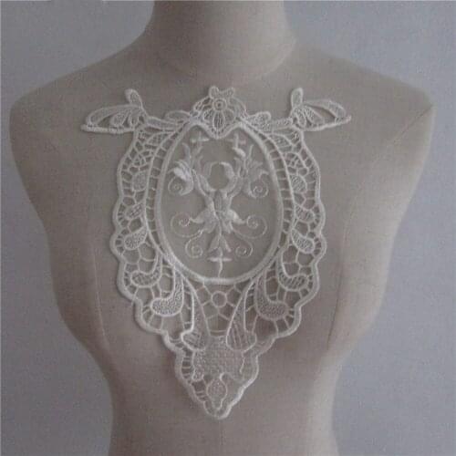 New style white Embroidery Flower Fabric DIY Lace Collar Sewing Craft Neckline Decoration Accessories Supplies 1pcs sell YL692