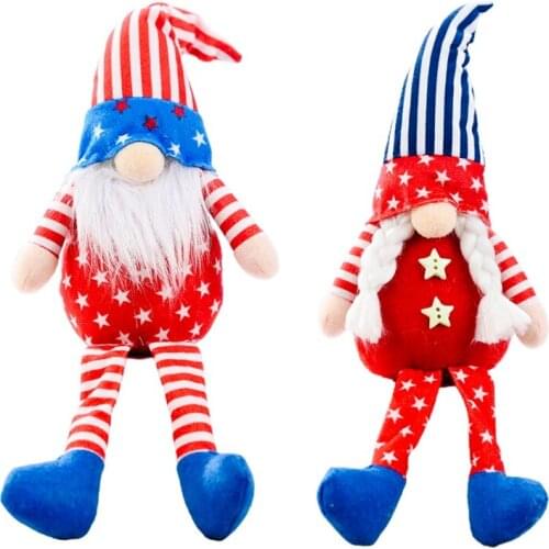 Patriotic Gnome Veterans Day American President Election Decoration 4th of July Gift Stripes Nisse Tomte Scandinavian Ornaments