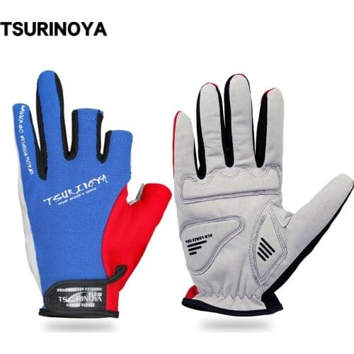 TSURINOYA 3 Half-Finger Full Finger Outdoor Fishing Gloves Wear-resistant Non-slip Shock Absorption Outdoor Protective Gloves
