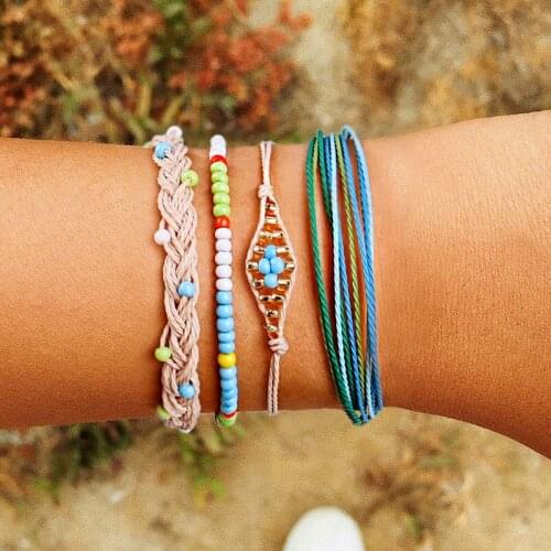 Popular Bohemian Beaded Original Combination Set Hand Woven Bracelet