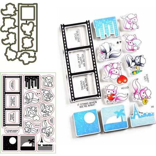 Squirrel Love photo Clear Stamps Coordinating dies for DIY Scrapbooking Craft Card Transparent Stempels Silicone Seal New 2020