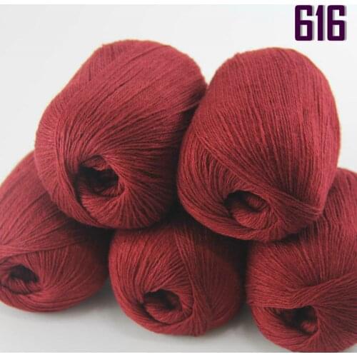 Sale New 5 X50g Balls High Quality 100% pure cashmere luxury warm soft hand knitting Yarn 233-614-5Wine