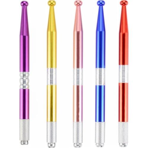 New Style Mixed colors Handmade Permanent Makeup Eyebrow Manual Tattoo Pen 3D Eyebrow Microblading Pen