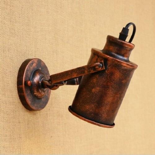 Retro industrial style creative personality restaurant bar aisle corridor wrought iron folding decorative wall lamp LX102217