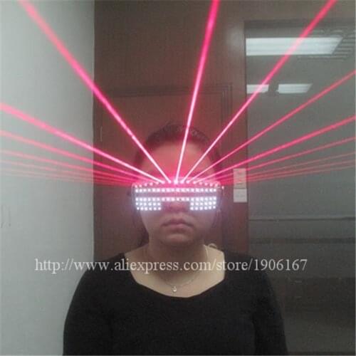 Led Luminous Red Laser Show Glasses Party Christmas Halloween Laserman Glasses For Laser Show