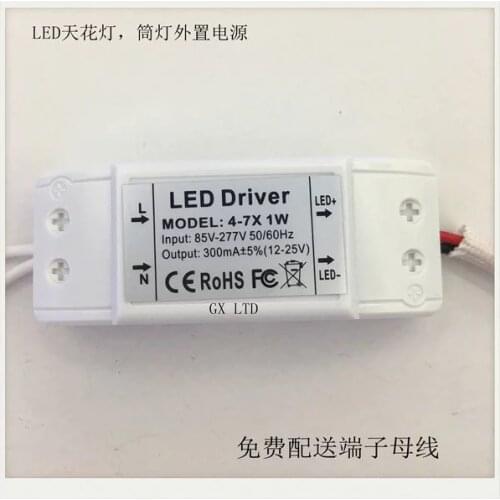 1pcs 4-7W 6-10W 12-20W 18-36W Input 110V 220V 50/60Hz Output 300MA high Power LED Driver For LED downLight