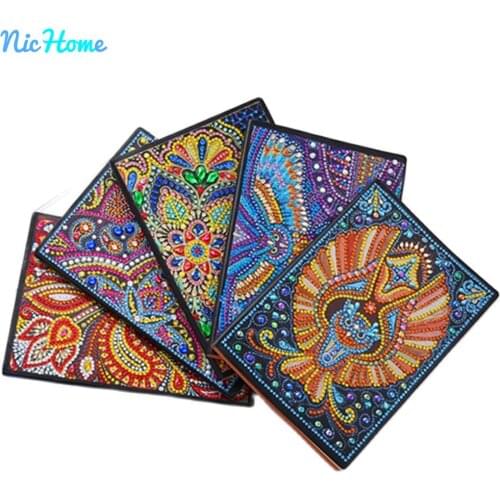 NicHome Special Shape Diamond Painting NoteBook Embroidery DIY Mosaic Cover 64 Page Blank Notebook Kits Christmas Gifts