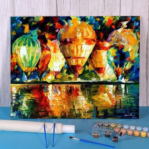 Balloon Show Paint By Numbers Package Oil Paints 50*70 Canvas Painting Home Decor Crafts For Adults Wall Art Handiwork